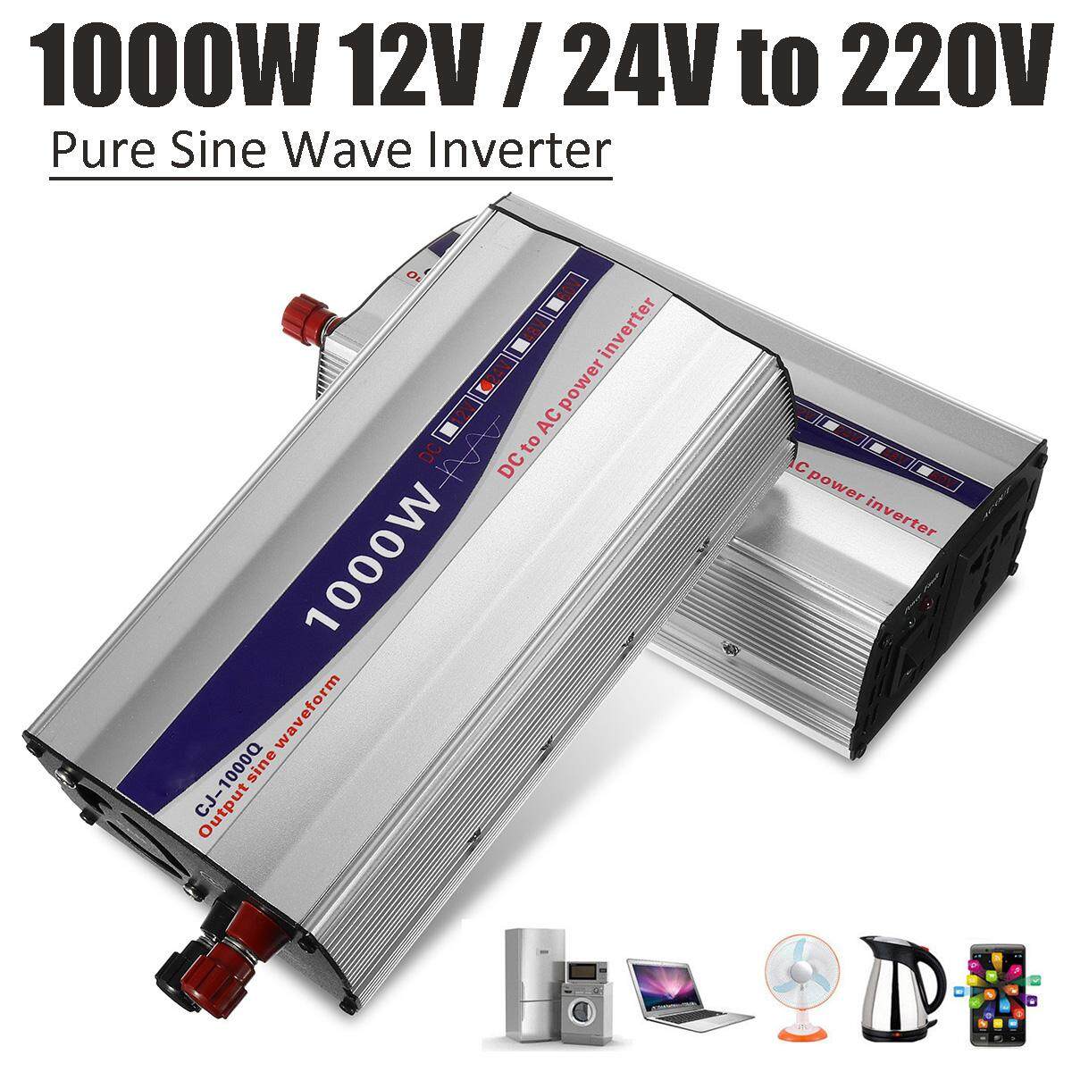 1000W Pure Sine Wave 50HZ Car Power Inverter 24V To 220V Charger Converter