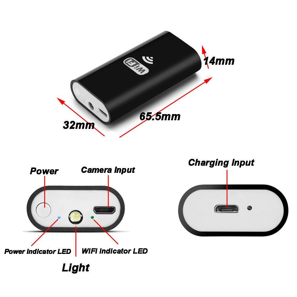 Nirkabel Endoscope Inspection Kamera untuk IOS Android 2.0 Juta Piksel 1200 P HD-Internasional