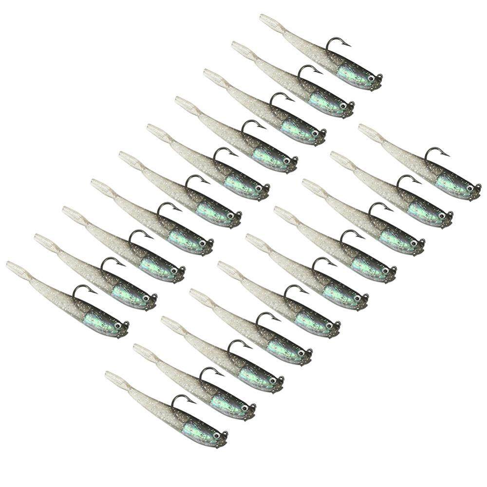 10 Pcs 7.5 Cm 3D Mata Silikon Lembut Bait Pimpinan Jig Kepala Pancing Bait Alat Pancing