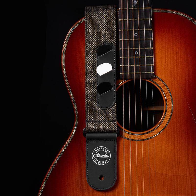 Amumu Cotton Hemp Woven Guitar Straps 88-155cm Length Leather End with 3 Pick Holder 5cm Width for Acoustic Electric Guitar S132 Malaysia