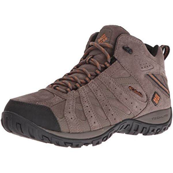 Columbia Columbia Pria Redmond Pertengahan Kulit Omni-tech Lebar Daki Gunung Boot, Lumpur, Tembaga Terang, 8 2E Kami-Internasional