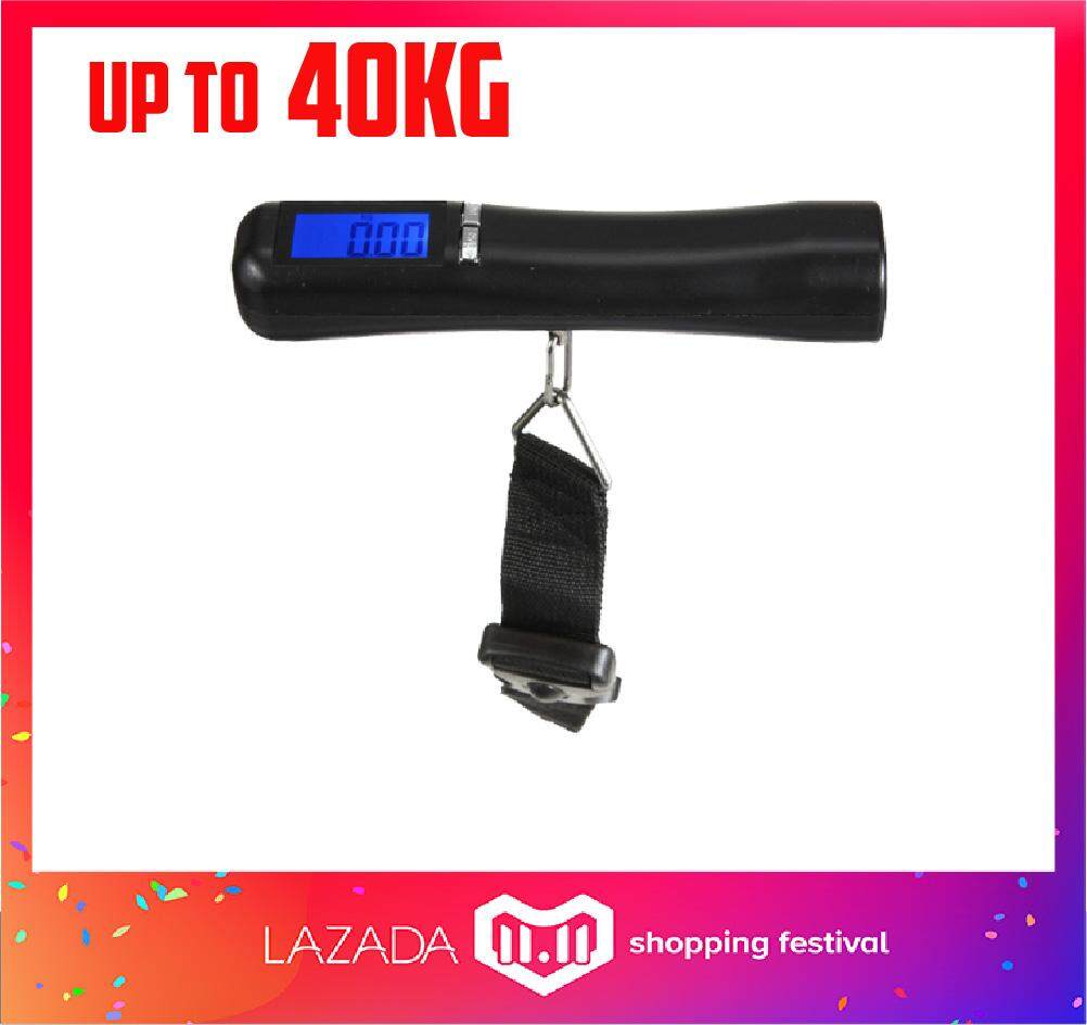 [40KG] Portable Travel LED/LCD Digital Baggage Luggage Weighing Strap Scale Free Batteries