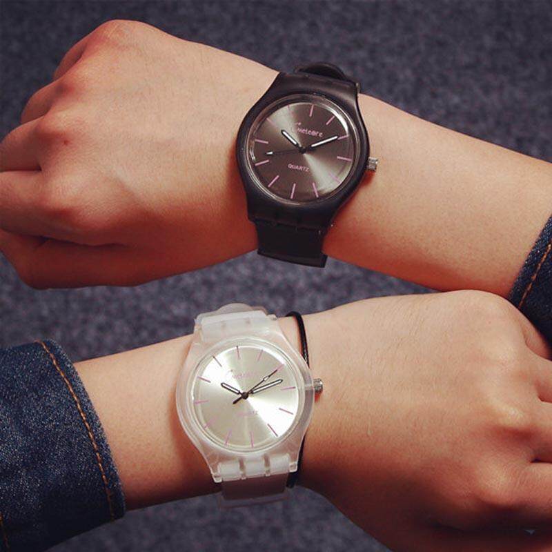 YBC 1 Pair Candy Color Watch Silicone Strap Quartz Wristwatch Gifts Malaysia