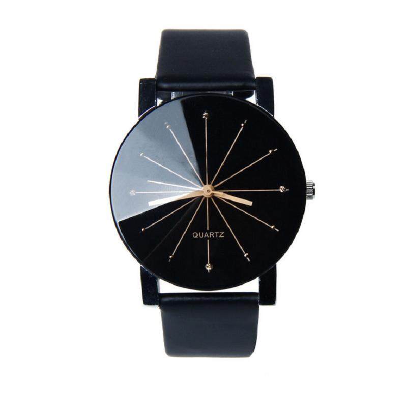 1PC Men Quartz Dial Clock Leather Wrist Watch Round Case Malaysia