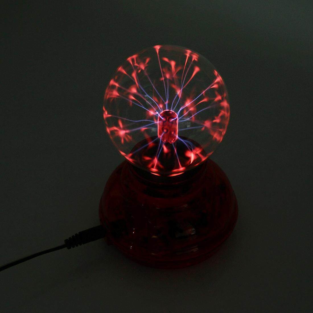 Mobil Otomatis Plasma Sihir Bola Sphere Lightening Lampu dengan Tangan Menyentuh Pola Perubahan Model (Merah)-Internasional