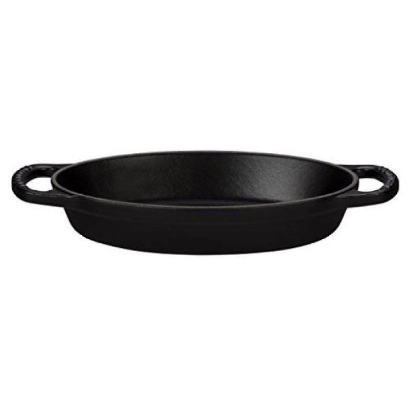 Le Creuset LS2088-36ML Signature Oval Baker Matte Licorice, 3 quart, Black - intl Singapore