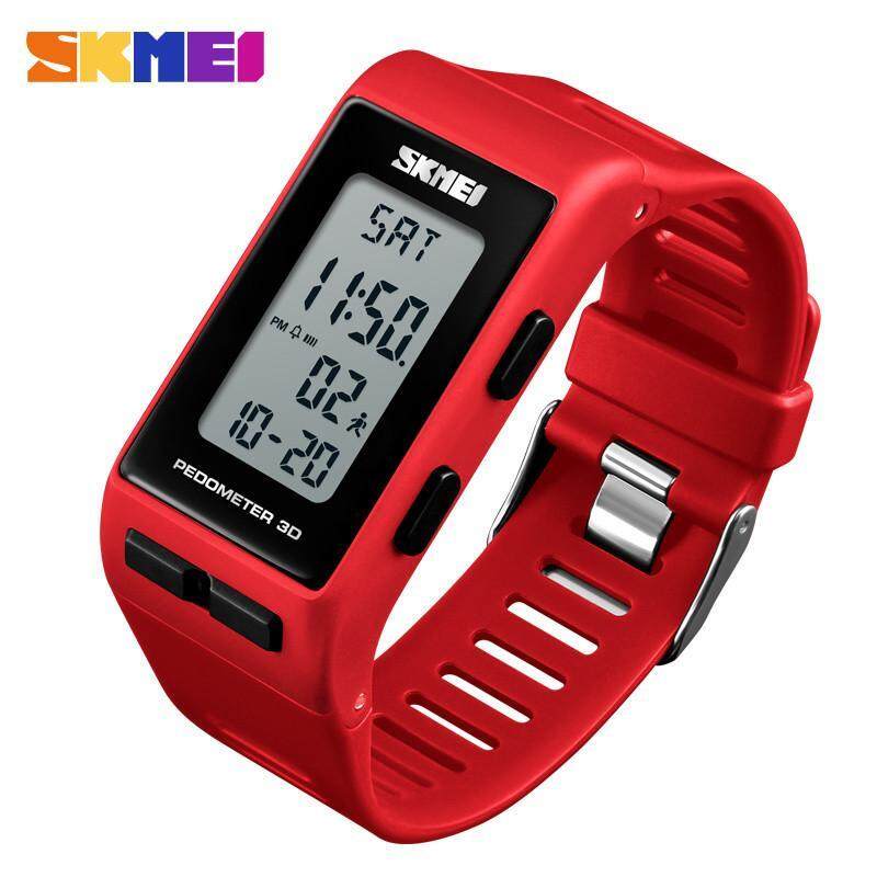 SKMEI 1363 Men Digital Wrist Watch Rectangle Sport Watches Pedometer Calories Digital Ladies Outdoor Anti-Diving Night Light Waterproof bán chạy