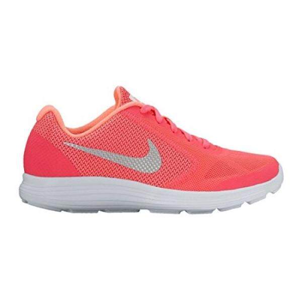 NIKE Perempuan REVOLUTION 3 Sepatu Lari, RACER Merah Muda/Putih/Lava Cahaya, AS Besar Anak-Internasional