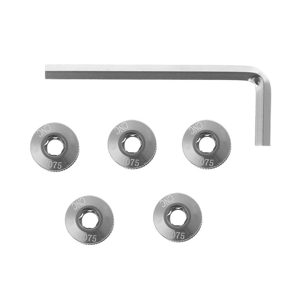 5 cái 5 mét Xe Đạp Ốc Vít Các Loại Hạt CNC Núi Xe Đạp Đường Bộ Đĩa Quay Hợp Kim Nhôm Bu Lông-quốc tế