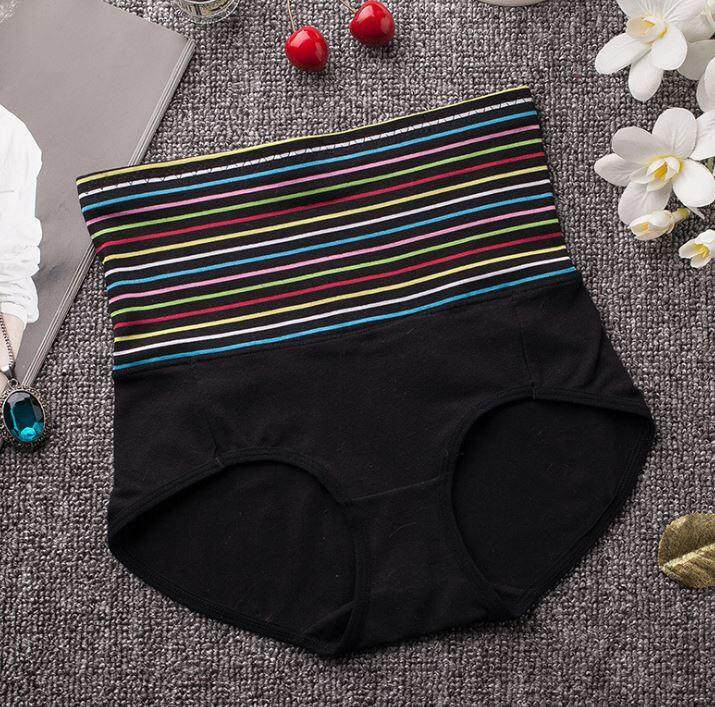 JK [Local Ready Stock] Cotton High Waist Colour Slimming Panties Underwear - W015 [JK Mall]