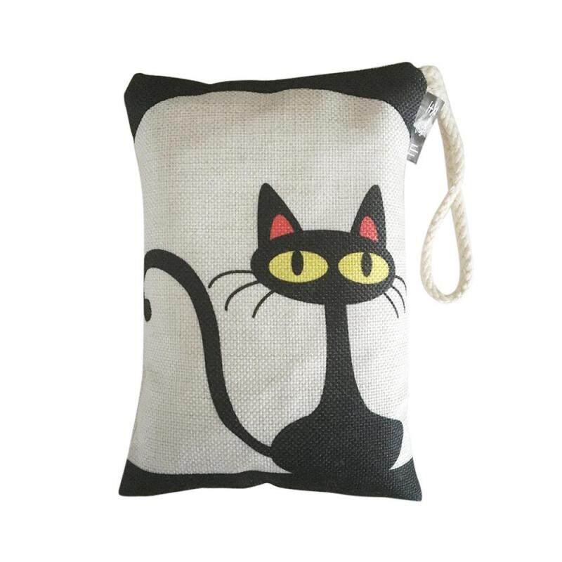 HONGHUI Natural Air Purifying Bag, Pawaca Activated Bamboo Charcoal Bag Deodorizer, Cotton Linen Cartoon Pattern Unscented Bag For Cars, Furnitures, Houses, 250g/1 Pack Singapore