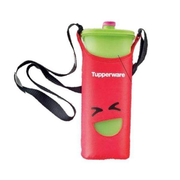 Tupperware Smiley Bottles (1) 2.0L (Green) + Pouch (Red)