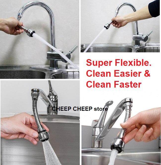 Instant Hands Free Faucet Swivel Spray Sink Hose - Flexible Water Tap