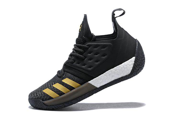 Men's Offical Elite Sneaker Sport Shoe Black Gold Low Top NBA Basketball Shoe Houston Rockets #13 James Harden Harden Vol. 2 Breathable Comfortable Slip Resistant Size:40 - intl