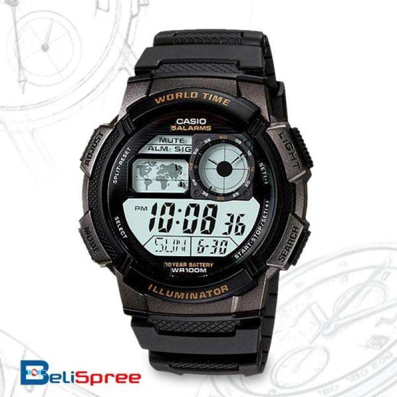 Casio AE-1000W-1A Resin Digital Watch World Time Sky Cockpit Malaysia