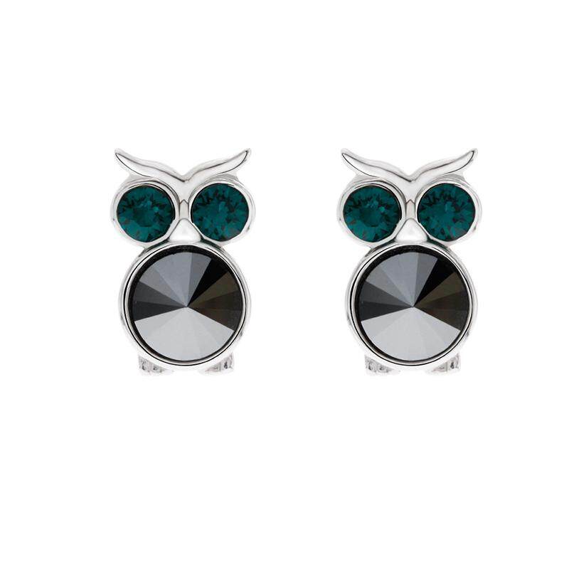 Owl Earring With Crystals From Swarovski®