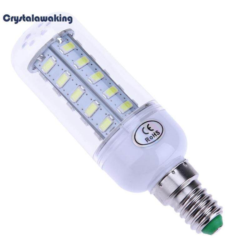 【Crystalawaking】Smart IC 220V-240V E14 LED SMD 5730 LED Bright Lamp Corn Bulb White Light(White)-36SMD