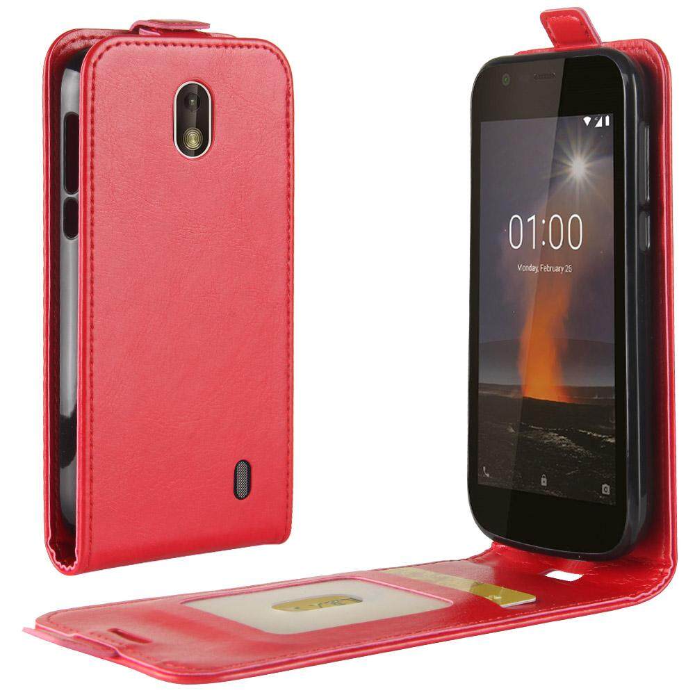 Case untuk Nokia 1 Case Terbaru Kulit PU Dropproof Anti-Menggaruk Ponsel Case Sarung dengan Kartu Slot- internasional