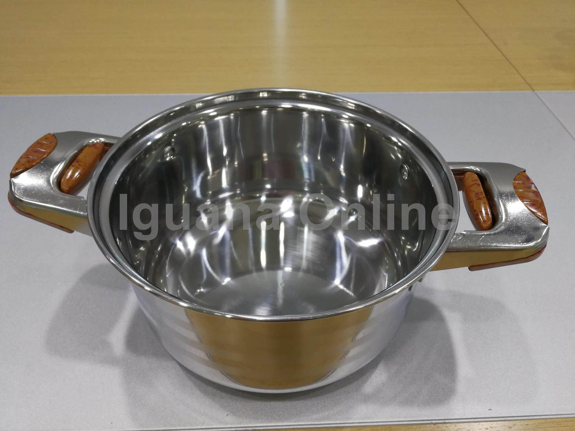 Iguana 12 Piece Stainless Steel Cookware Set With Wooden Handle Jun 2018 - 3 Iguana 12 Piece Stainless Steel Cookware Set with Wooden handle - 3