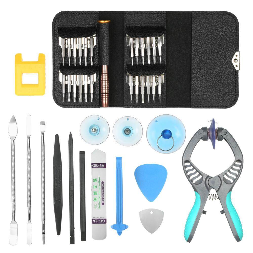 DIY 38 In 1 Telepon Seluler Layar Tang Pembuka Kit Alat Perbaikan Obeng Pembongkar Obeng Pembongkar Memperbaiki Alat Set untuk iPhone Samsung Sony Ponsel Laptop-Intl