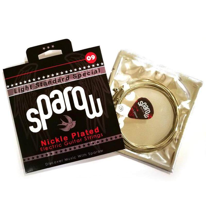 1 Set Sparow Strings For Electric Guitar + free 1 pick ( 6 x strings 09 - 42 ) Malaysia
