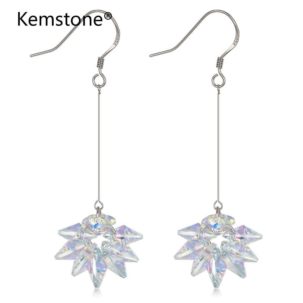Kemstone Perak Suara Berubah Warna Iridescent Kristal Menjuntai Jatuh Anting-Anting Perhiasan Jadilah Yang Pertama Mengulas Barang Ini