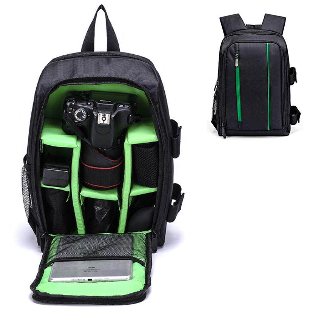 Leegoal Fotografi Digital Ransel, Anti Guncangan Anti-Air Aksesoris Kamera DSLR Penyimpanan Tas (Kecil, Hijau)-Internasional