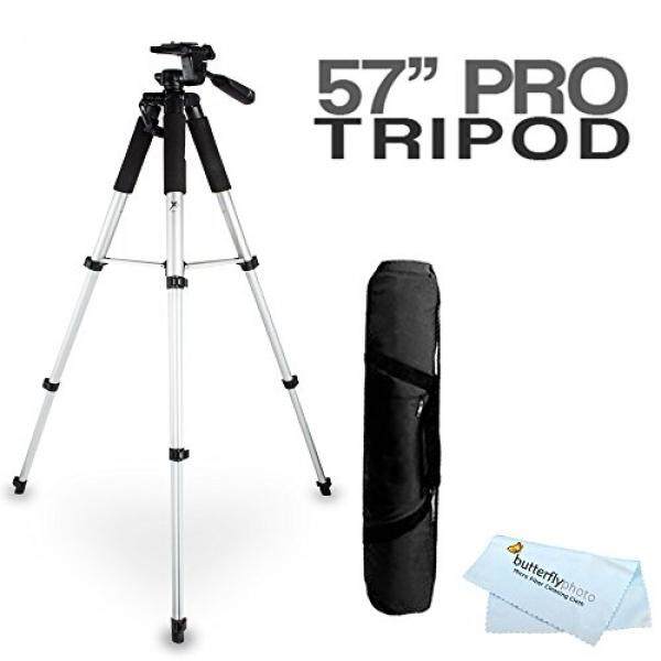 57 Tripod Kamera W/Case untuk Fuji Fujifilm FinePix S8200 S8300 S8400 S8500 S8600 SL1000 HS50EXR X100S X-M1 XP60 XP70 XP80 XP90 XP120 S6900 S9200 S9400W S9800 S9900W X-A2 QX2 X-T1 X30 Kamera Digital-Internasional