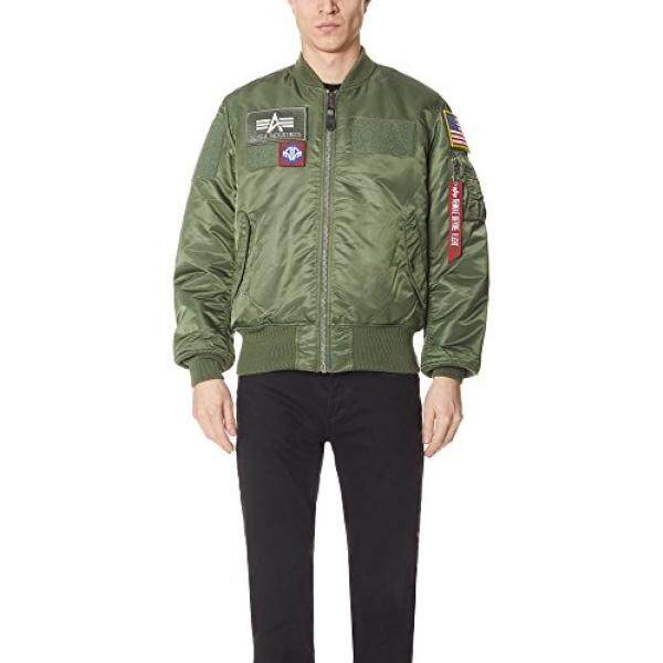 Alpha Industri Mens Ma-1 FLEX Jaket Bomber Penerbangan, Sage-Intl