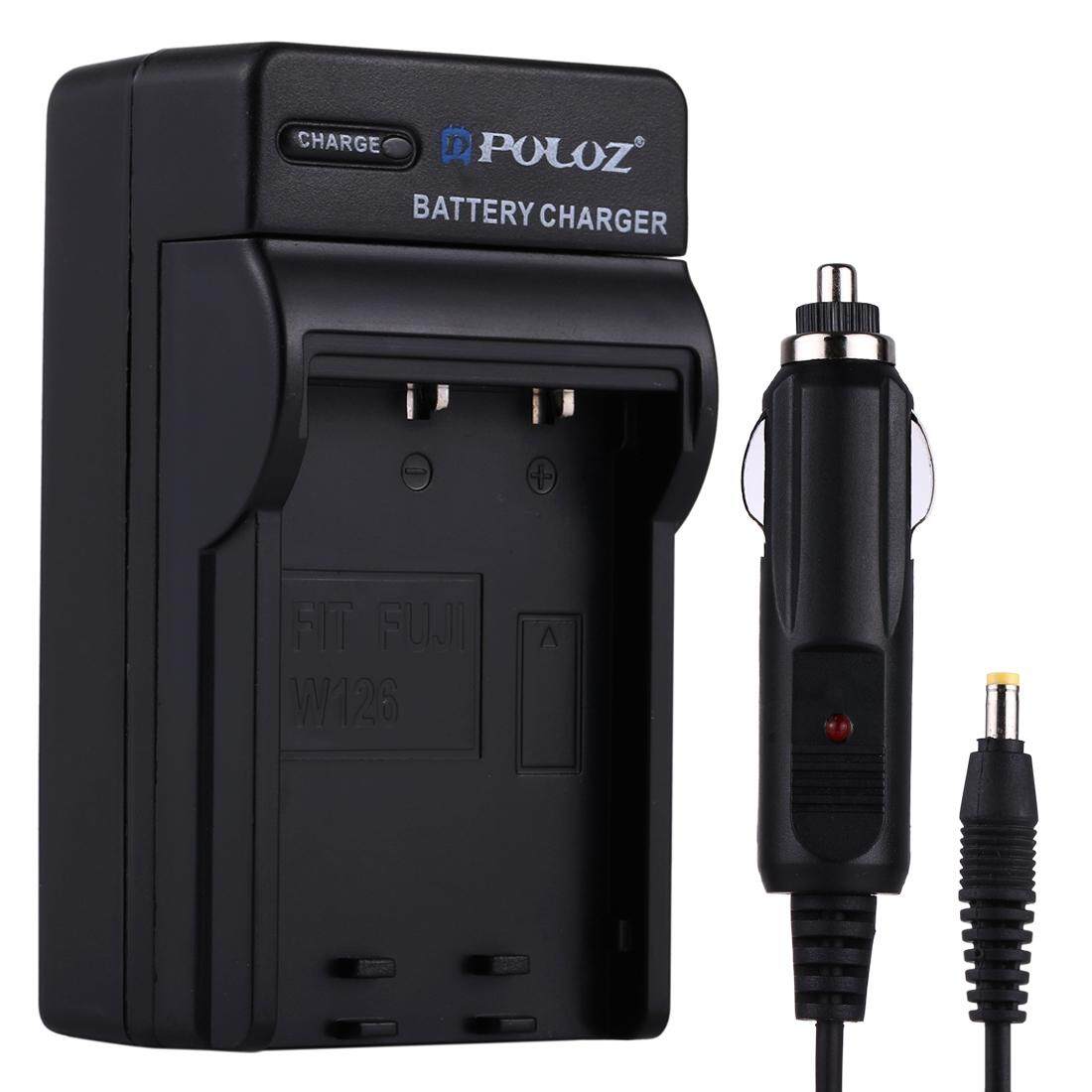 Puluz Kamera Digital Pengisi Daya Baterai Mobil untuk Fujifilm NP-W126-Intl