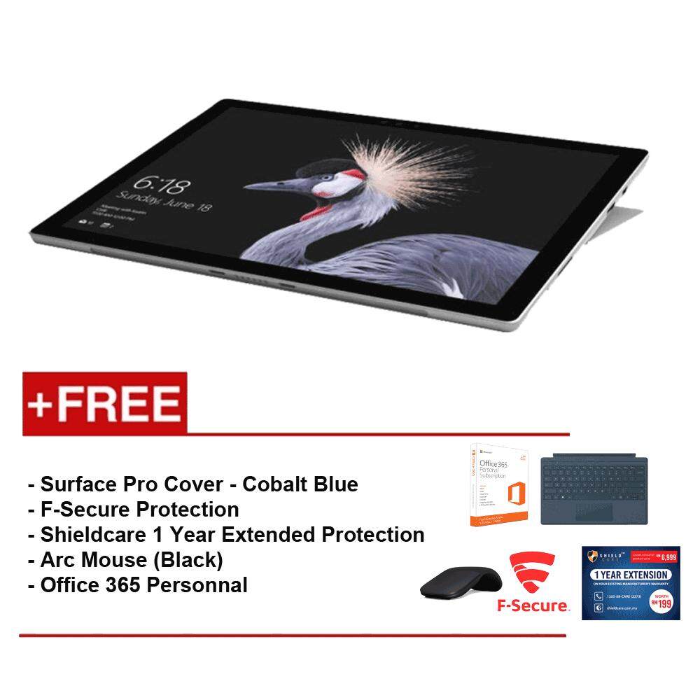 NEW Microsoft Surface Pro - Core i5 8G/256GB Free Surface Pro Type Cover (Cobalt Blue) + Shieldcare 1 Year Extended Warranty + F-Secure EndPoint Protection + Arc Mouse (Black) + Office 365 Personal Malaysia