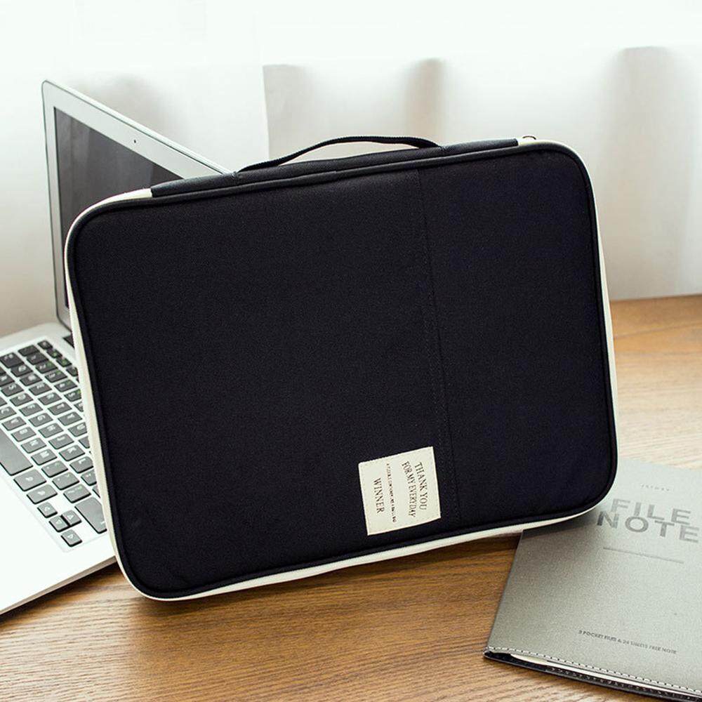 Leegoal Multifungsi A4 Laptop Elektronik Koper Paket Paket Pelajar Mengajukan Penyimpanan Tas, 35*26*3.5 Cm-Internasional