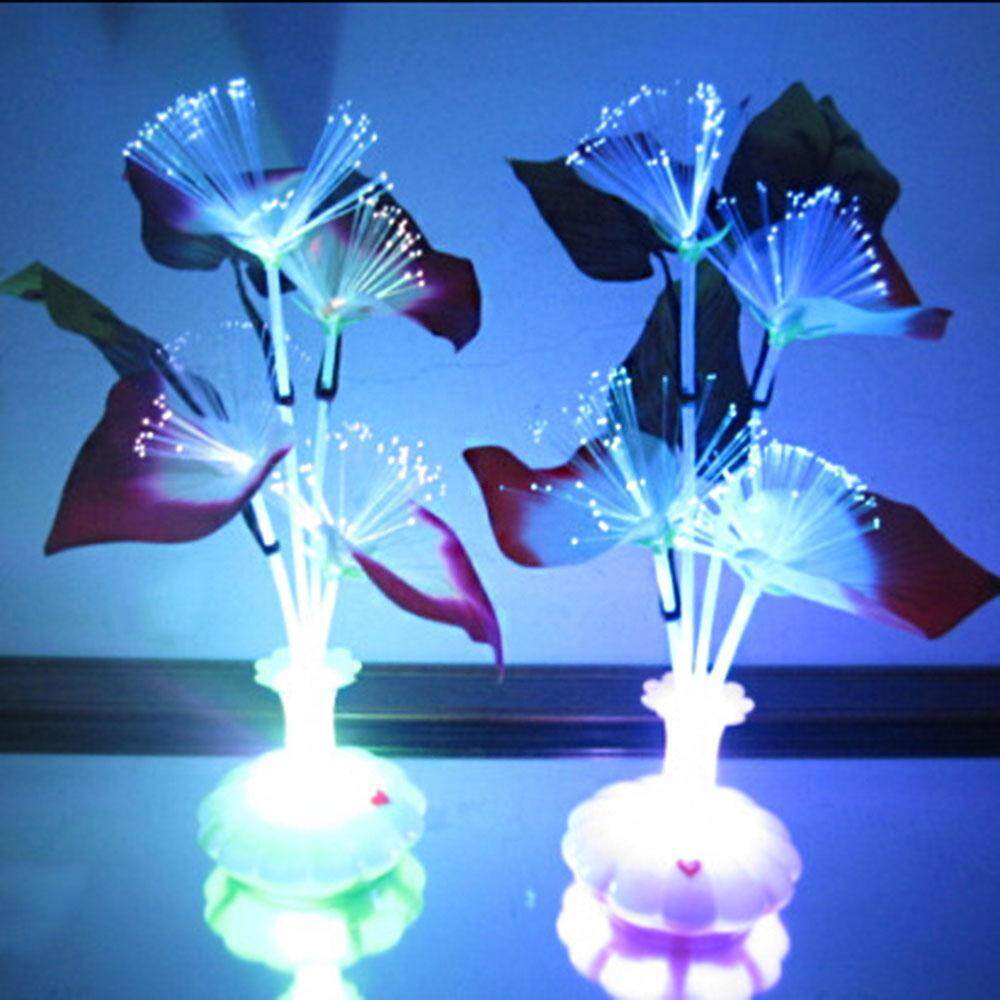 Night Light For Mini Lights S Brands Review In Boom Calla Lily Vase Optical Fiber Lamp Night Light Room Home Decoration Colorful Intl