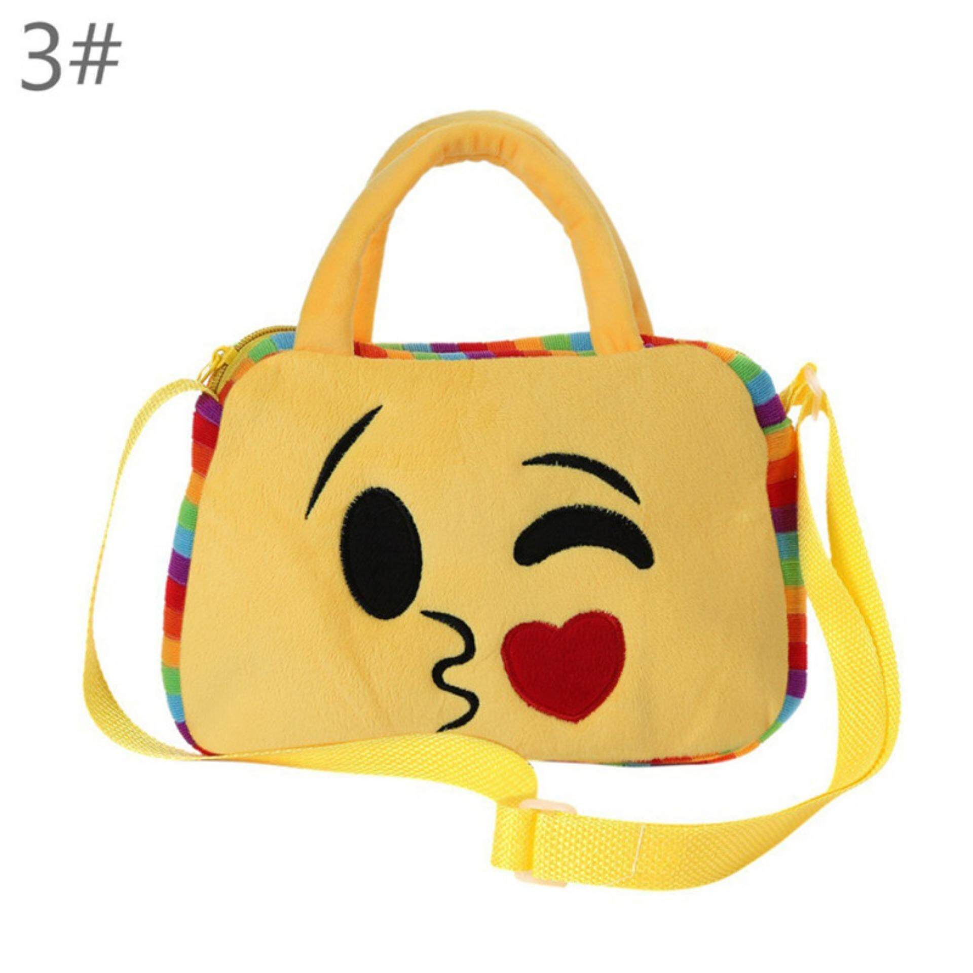 Emoji Ekspresi Wajah Mainan Mewah Ransel Anak-anak Bahu Tas Sekolah Tas Jenis: 3-Intl