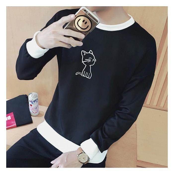 [Pre-Order] JYS Fashion Korean Ulzzang Style Men Sweater Collection-233-T03 (Black) (ETA: 2022-11-30)