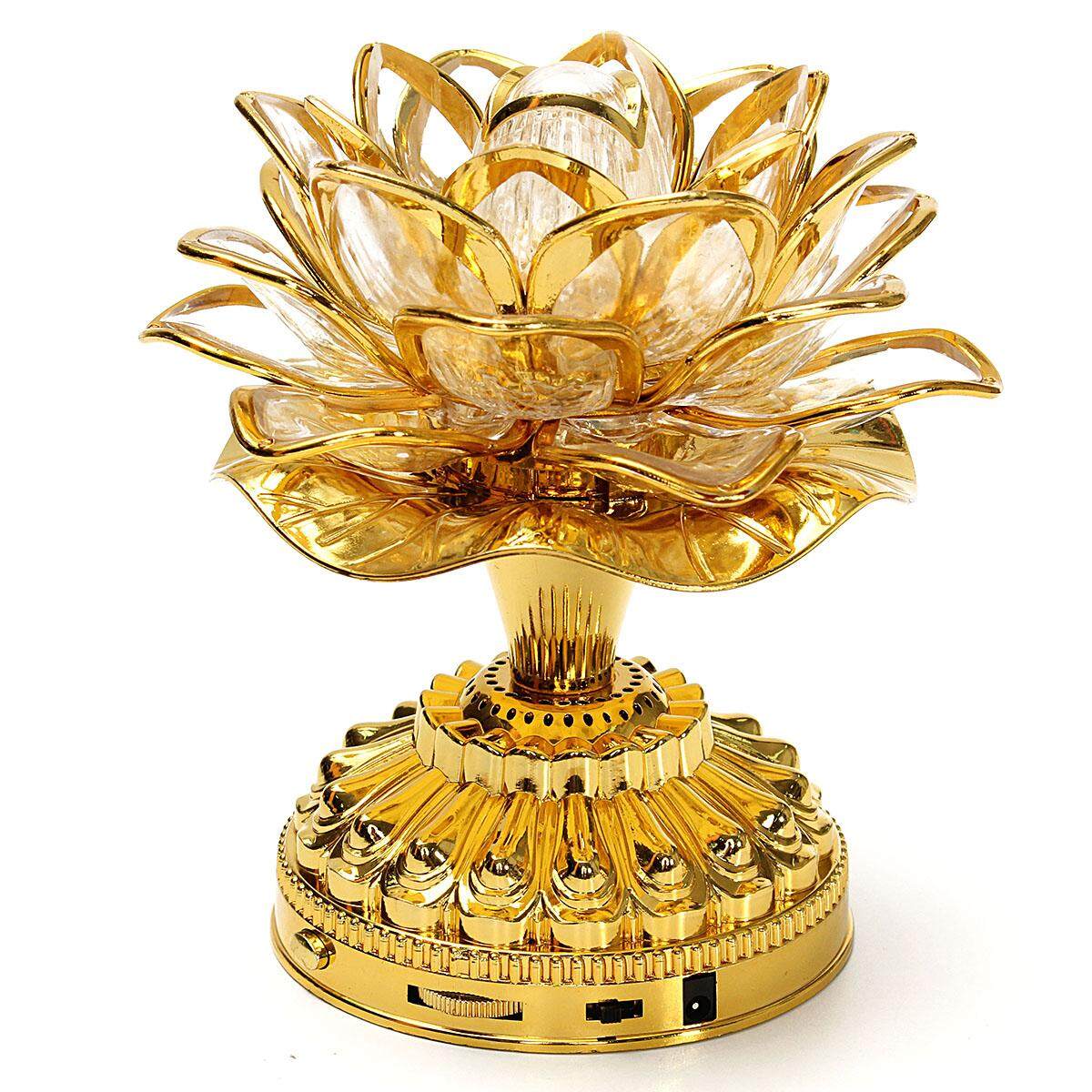 Buddhist Prayer Lamp with 20 Kinds Buddhist Songs LED Lotus Flower With Plug