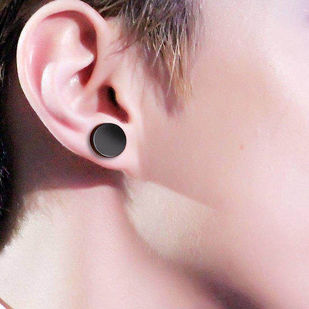 ERA 1pc Men No Pierced Ears Magnet Titanium Steel Clip Ear Stud Earrings Jewelry - intl