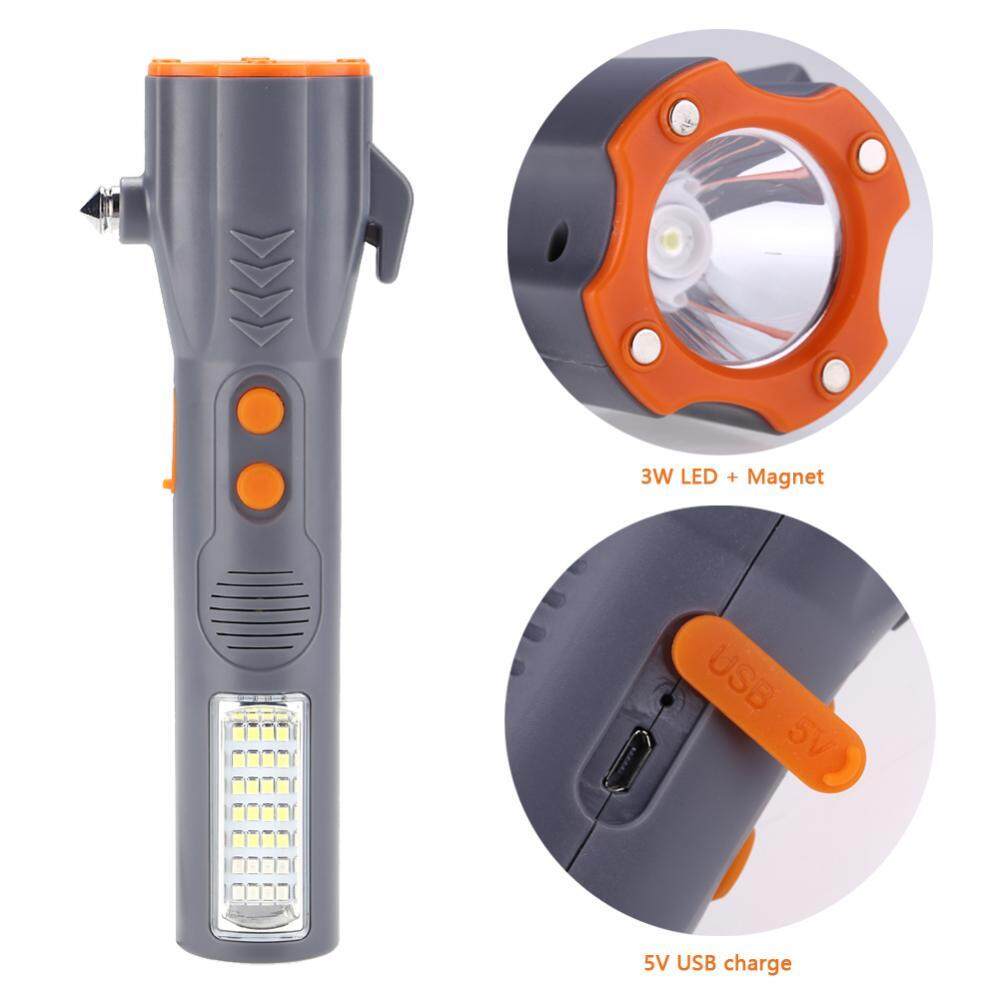 Multi-fungsi 29 LED Senter Darurat Palu Kursi Sabuk Pemotong USB Keselamatan Kerja-Internasional