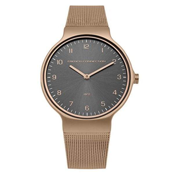 Koneksi Prancis Wanita Logam Kuarsa dan Baja Anti Karat Jam Tangan Kasual Warna: Mawar Emas-Kencang (Model: FC1301ERGM)-Intl