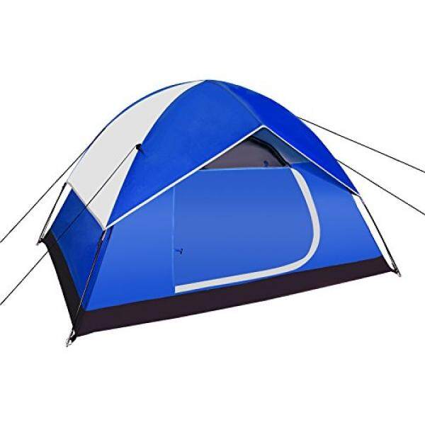 Neewer Backpacking Tenda Luar Ruangan Tenda Olahraga-Kompak Ringan 2 Sampai 3 Orang Perhatian-Hingga Shelter untuk Kemah Daki Gunung pantai Park Gunung Daerah dengan Tas Berritsleting, 83X59X47 Inci (Biru/Abu-abu)-Internasional