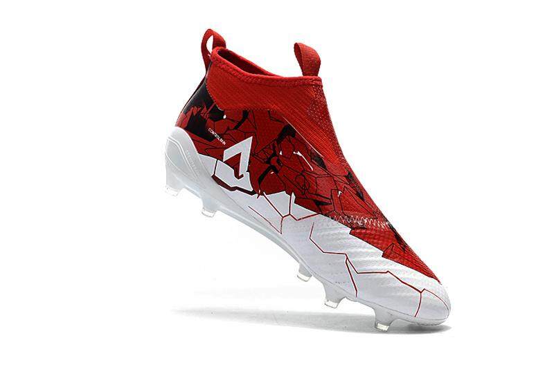 Baru Arrival Sepatu Sepak Bola Berkualitas Tinggi Sepatu Sepakbola Pria ACE 17 + Murni Penumpang Mobil FG Olahraga Sneakers Merah 39 -45-Internasional