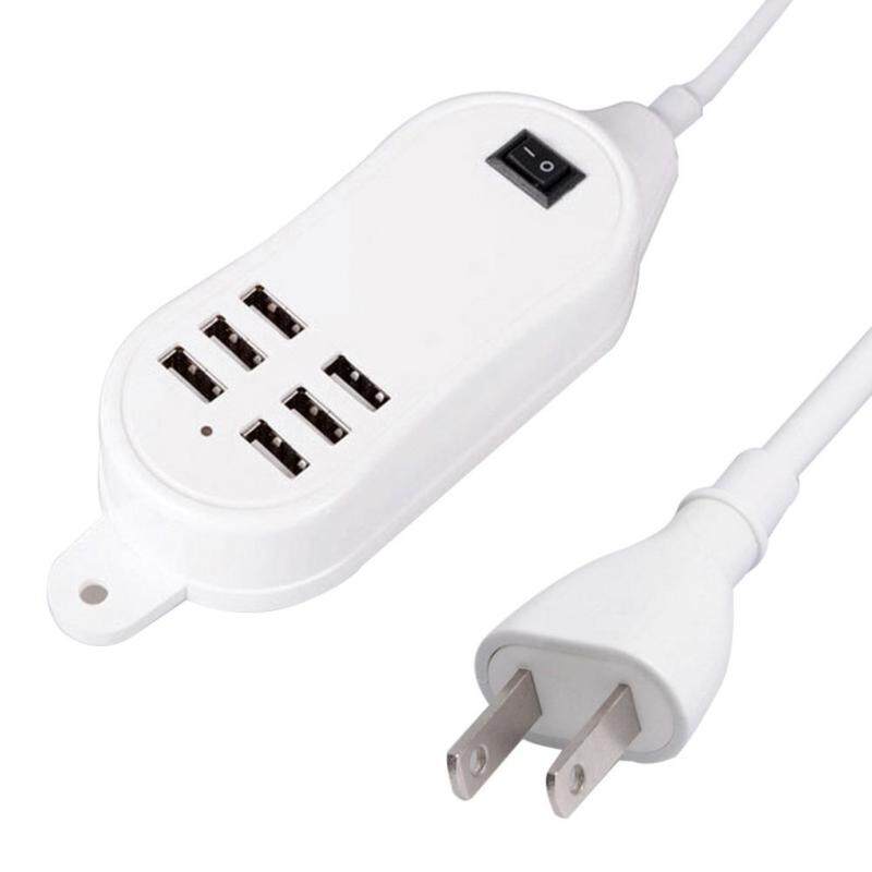 YBC US Plug Portable 6 USB Port Phone Wall Charger Socket Adapter For iPhone Xiaomi HTC