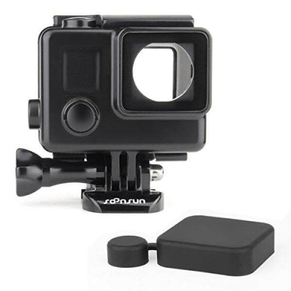 Soonsun Blackout Kasus Perumahan dengan Ukuran Standar LCD Sentuh Backdoor untuk GoPro Hero4 Hero3 Pahlawan 4 3 Hitam dan Perak kamera Aksi-Internasional
