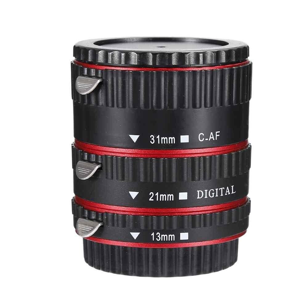 Logam Warna Fokus Otomatis AF Tabung Ekstensi Makro Ring untuk Canon EOS EF-S Lensa