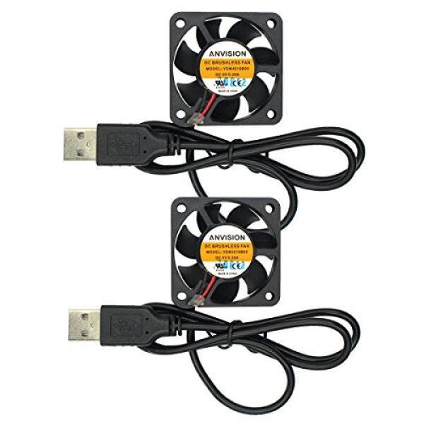 Almm Anvision 2-Bungkus 40X40X10 Mm 4010 Ganda Bola Bantalan DC 5 V USB Brushless kipas Pendingin UL CE YDM4010B05-Internasional