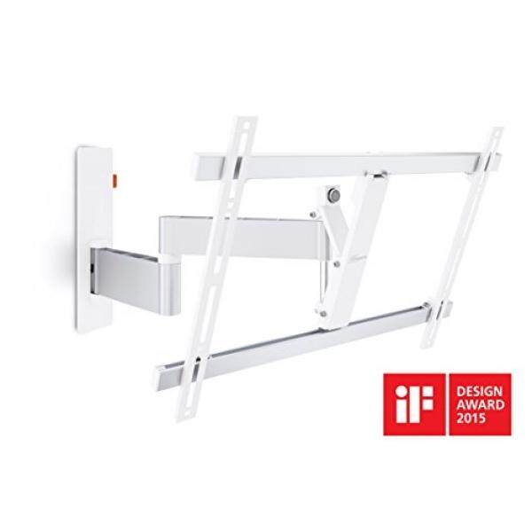 Vogels TV Wall Mount 180° Articulating Swivel and Tilt - WALL series, WALL 2345W Wall Mount for 40 to 65 inch TV, White/Silver - intl