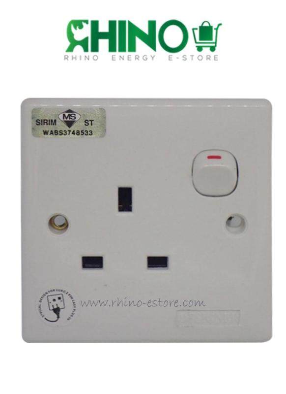 1 GANG SWITCH SOCKET SIRIM ( 2 pcs )
