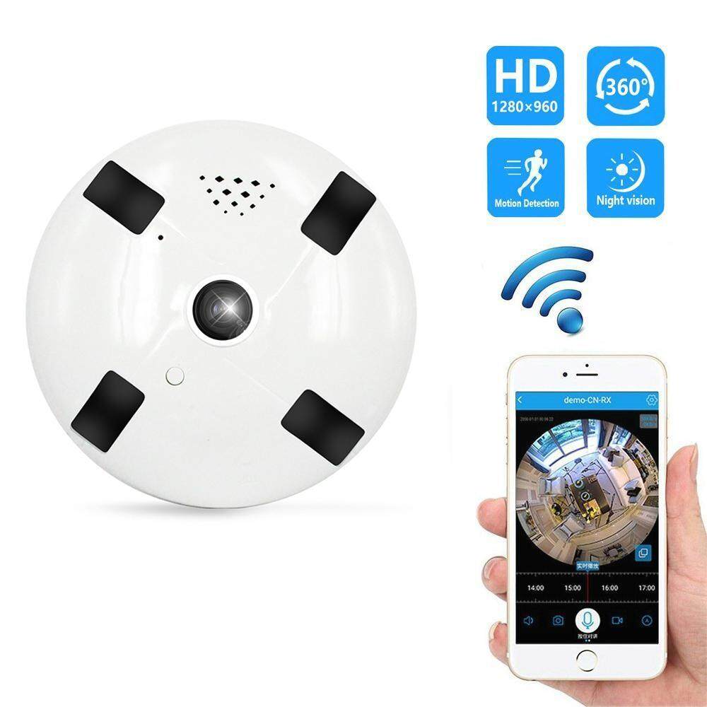 Leegoal Prohd 1080 P Wifi Kamera Dalam Pan/Miring Keamanan Nirkabel 2 Juta Wijen Panorama 360 Gelar VR Panorama kamera Bayi Monitor Rumah, eropa Steker-Internasional