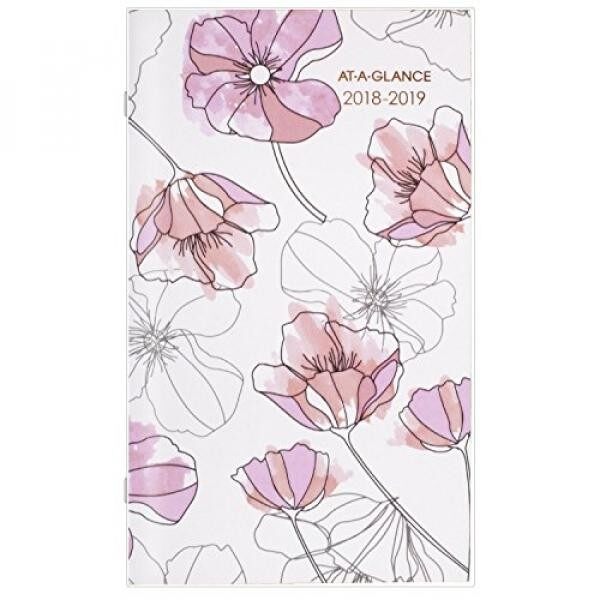 AT-A-GLANCE Monthly Saku Planner, Januari 2018-Januari 2020, 3-5/8