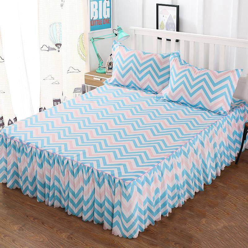 Bed Skirts For Runners S Brands Review In Aloe Vera Cotton Bed Skirt Sheets Cover Wave Multicolour Intl